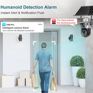 Solar Dual Lenses Outdoor Security Camera