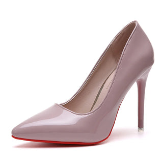 French Patent Leather High-heeled Shoes