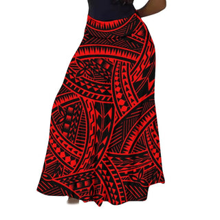 Floral Print Hawaiian High-Waisted Skirt
