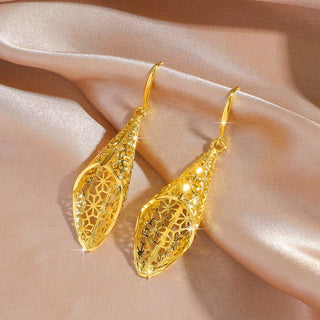 Luxury 24K Hollow Leaf Earrings - Epictzar Intl.