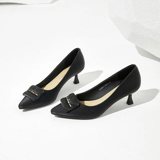 Elegant Thin Heel Slip-On Ladies Shoes