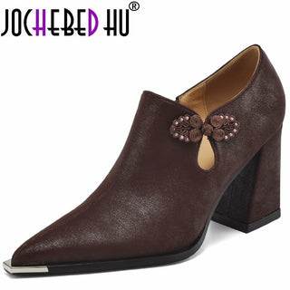 Genuine Leather Pointed Toe Dress Shoes