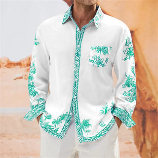 2023 Fashionable Shirts for Men Luxurious and Comfortable Bamboo Fiber Cotton Men's Shirts with Pocket Buttons Long Sleeve S-6XL