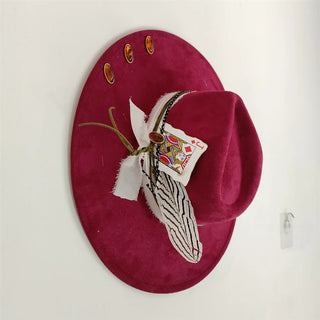 Retro Suede Fedora Jazz Party Hats