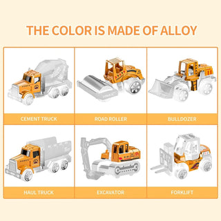 Alloy Toy Model Engineering Vehicle Set