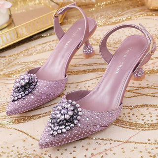 Italy-Inspired Rhinestone Design Sandals