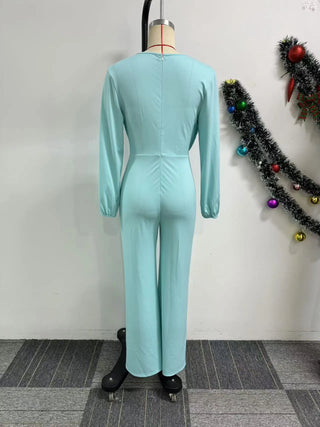 Elegant Evening Party Wide Leg Jumpsuit