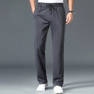 Big Size 10XL Winter Pants Men Fleece Lined Elastic Waist Strtch Trousers Male Thick Warm Straight Business Work Wear Plus Large