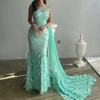 Delicate  Sequined Beading Strapless Dress
