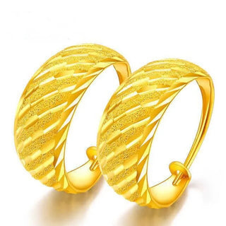 9999 24K real gold earrings female full of stars prosperous husband gold earrings fashion gold ear wire match gold earrings gif