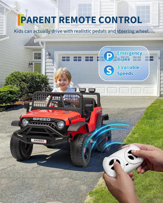 Kids Ride On Parent RC 3 Speeds Vehicles