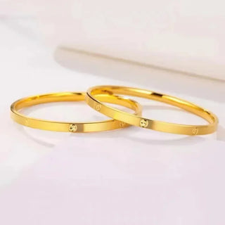 Trend Real 18k Gold Bangles for Woman High-quality Luxury AU750 Bangles Party Banquet Fine Jewelry 18K No Demolding