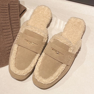 Women's Plush Warm Suede Slippers