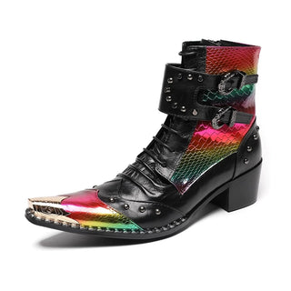 Men's Vintage Pointed Toe Ankle Boots