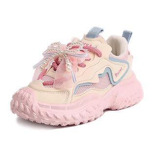 Autumn Sneakers For Girls Trend Fashion Teenager Kid's Sneakers Korean Style Pearl Outdoor Children's Sport Shoes Running Shoes
