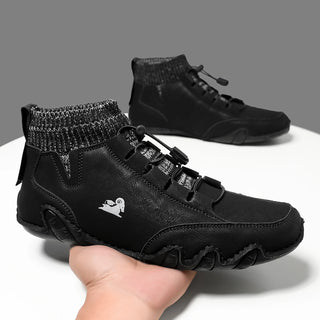 Couple Casual Leather Boots Four Seasons Men Women Plus Size Outdoor Sport Soft Sole Shoe Fashion Anti Slip Large Size Men Shoes