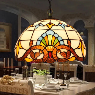 Handmade Peacock Tiffany Pendant Hanging Lamp