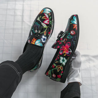 Embroidery Pattern Oxfords Classic Gentleman Shoes