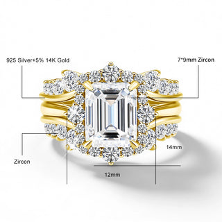 Luxury 14K Gold Engagement Bridal Ring