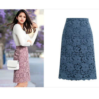 French Water-soluble Lace Hip Skirt