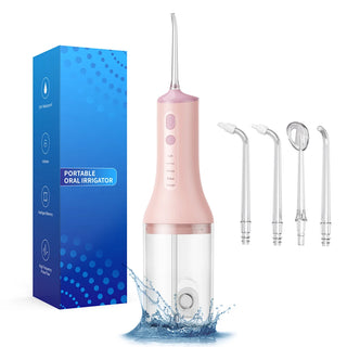 Oral Irrigator Portable Dental Water Flosser USB Charging 4 Nozzles Multiple Modes Suitable for Family Travel Use