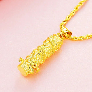 Luxury 24K 9999 Dragon Pillar Pendant - Epictzar Intl.