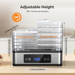 Powerful Drying 5 Trays Food Dehydrator