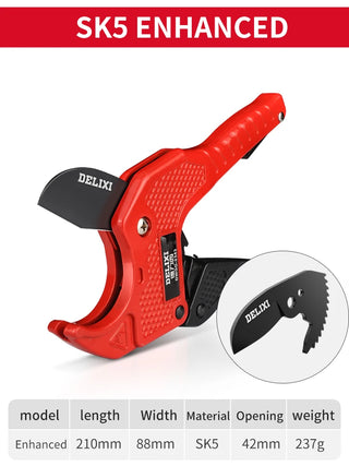 Hand Tools Pipe Cutter Pipe Scissors SK5 Material With Treatment Ratchet PVC/PU/PP/PE Hose Pipe Cutter Scissors Electric Line