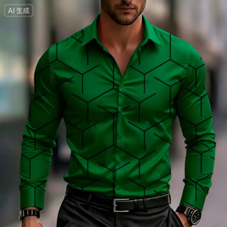 Men's Business Casual Long Sleeved Shirt