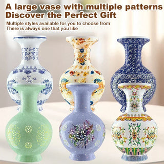 3D LED Light Puzzle Flower Vase Porcelain Design Home Decoration Diy Assembly Montessori Educational Toys Gift for Adults Kids