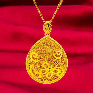 Hollow Waterdrop 24K Gold Pendant - Epictzar Intl.
