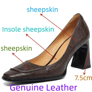 High Quality Genuine Leather Comfortable Pumps