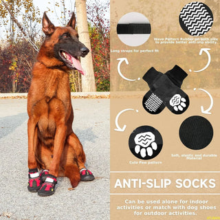 Dog Shoes,Waterproof Dog Boots Adjustable Reflective Straps,Comfortable and Breathable Paw Protectors for Varied Complex terrain