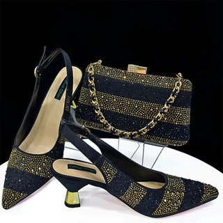 Elegant Evening Party Shoes & Bag Set - Epictzar Intl.