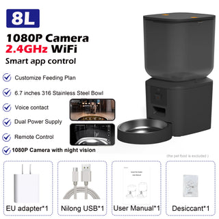 Pet Smart Voice Recorder Food Dispenser