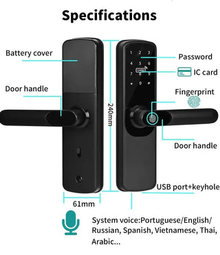 Electronic Biometric Fingerprint Smart Door Lock