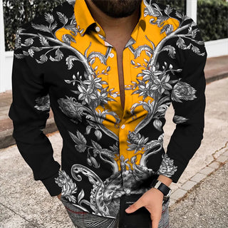Men's Floral Pattern 3D Printed Shirt