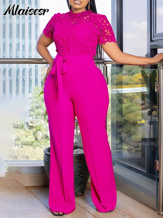 Elegant Short Sleeve Birthday Party Jumpsuits