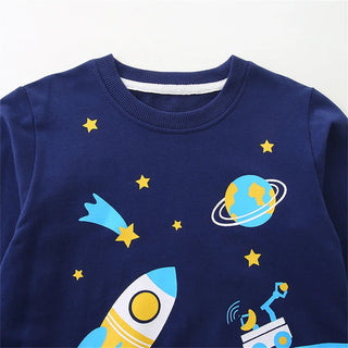 Fun Playful Cartoon Print Breathable Sweatshirt