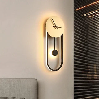 Modern LED Clock Sconce Wall Lamp