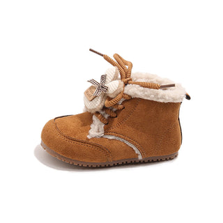 Faux Fur Winter Boots For Children Thick Warm Boy's Girl's Snow Boots Anti-slippery Kid's Plush Boots Winter Cotton Warm Shoes