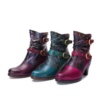 Handmade Genuine Leather High Heel Boots
