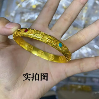 Chinese Style Real Gold Bangles