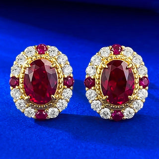 Diamond Gemstone Vintage Ear Studs Earrings