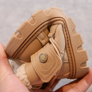 Faux Fur Winter Boots For Children PU Leather Teenager Kid's Snow Boots Thick Warm Boy's Girl's Plush Boots Cotton Warm Boots