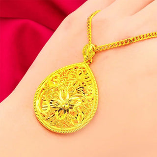 Hollow Waterdrop 24K Gold Pendant - Epictzar Intl.