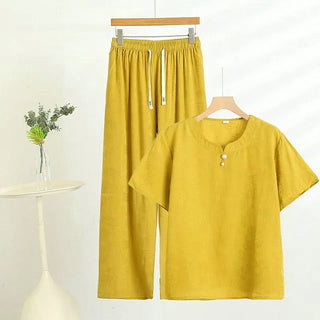 Short Sleeve Home Wear Pajamas Set