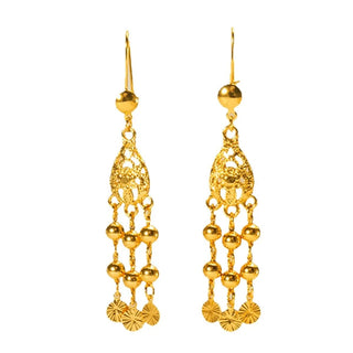Elegant 24K Gold Dangling Earrings - Epictzar Intl.