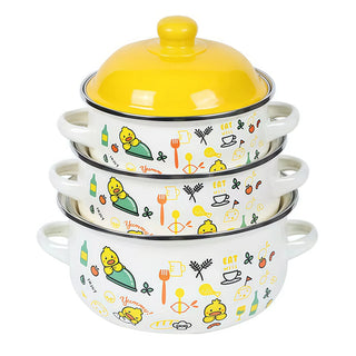 Enamel Vintage Stock Pot Set