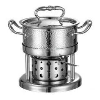 304 Stainless steel alcohol furnace Special pot for small hot pot Single One person Liquid solid pot cookware cooking pots set